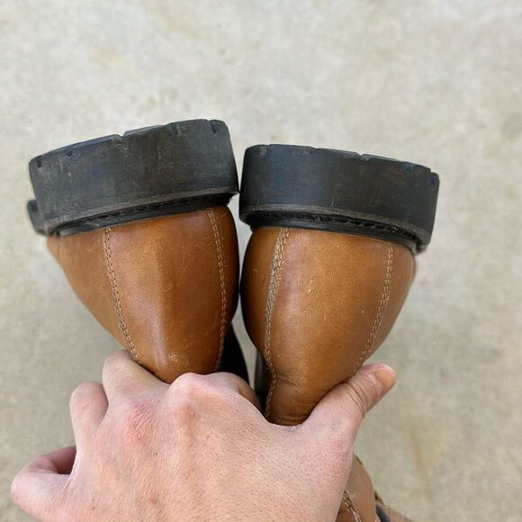 Vintage MONTBLANC Hiking Boots Combat Leather Boots Men’s 11 Made In Korea - Picture 8 of 10